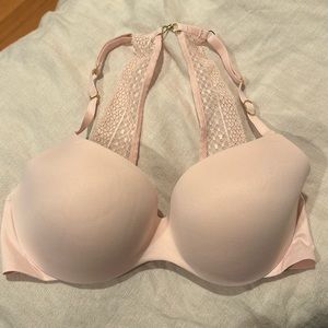 Victoria’s Secret incredible lined demi 34C racerback bra (pink).